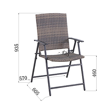 Bee & Willow&trade; Barrington Folding Wicker Chair in Brown. View a larger version of this product image.