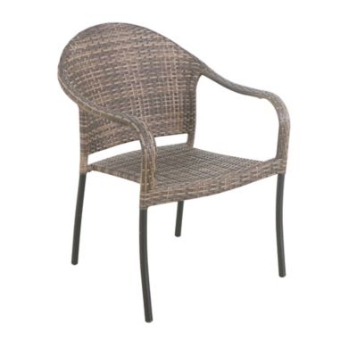 Silla apilable de mimbre Bee & Willow™ Barrington color café