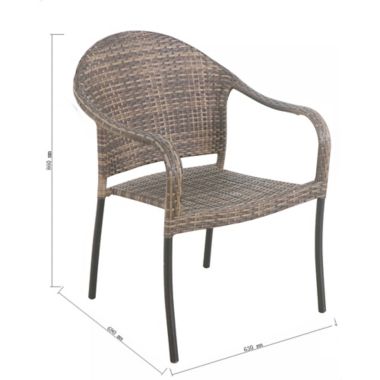 Bee & Willow&trade; Barrington Wicker Stacking Chair in Brown (Set of 2). View a larger version of this product image.