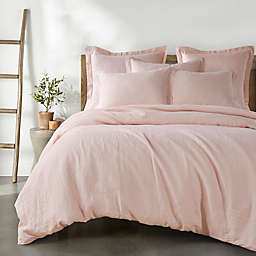 Levtex Home Washed Linen Queen Duvet Cover in Blush