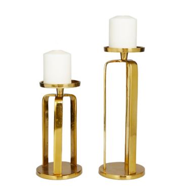 CosmoLiving Modern Metal Candle Holders (Set of 2). View a larger version of this product image.