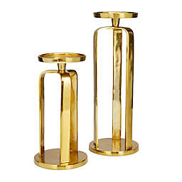 CosmoLiving Modern Metal Candle Holders (Set of 2)