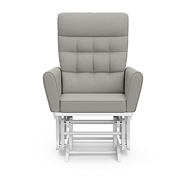 Storkcraft&reg; Harmony Glider with Ottoman in White/Grey. View a larger version of this product image.