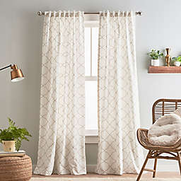 Peri Home Mallorca 84-Inch Light Filtering Curtain Panels in Winter White (Set of 2)
