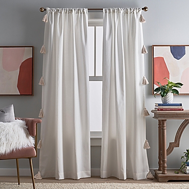 Peri Home&reg; Chunky Tassel 95-Inch Light Filtering Curtain Panels in Linen (Set of 2). View a larger version of this product image.