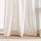 Alternate image 3 for Peri Home Cut Geo 84-Inch Rod Pocket Sheer Window Curtain Panels in Winter White (Set of 2)