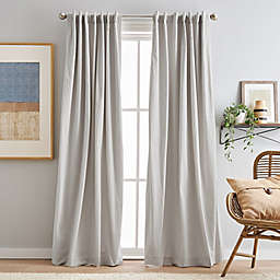 Peri Home Sanctuary 84-Inch Rod Pocket Room Darkening Curtain Panels in Silver (Set of 2)