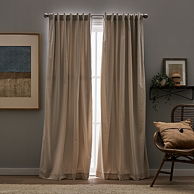 Peri Home Sanctuary 84-Inch Rod Pocket Room Darkening Curtain Panels in Linen (Set of 2). View a larger version of this product image.