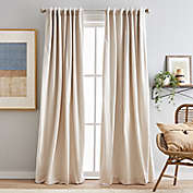 Peri Home Sanctuary 95-Inch Rod Pocket Room Darkening Curtain Panels in Linen (Set of 2)