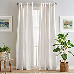 Peri Home® 84-Inch Rod Pocket Light Filtering Window Curtain Panels in White (Set of 2)