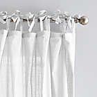 Alternate image 1 for Peri Home&reg; Solid 108-Inch Tie-Tab Sheer Window Curtain Panels in White (Set of 2)