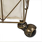 Alternate image 3 for Honey-Can-Do&reg; Chevron Wire Frame Cotton Hamper in Antique Gold