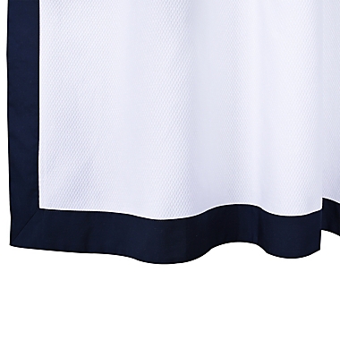 Everhome&trade; Emory 72-Inch x 72-Inch Standard Shower Curtain in Navy/White. View a larger version of this product image.