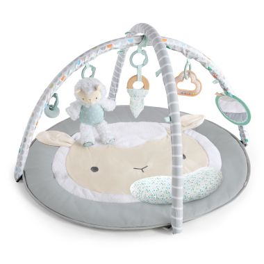 Ingenuity&reg; Sheppy's Spot Corrie Plush Activity Gym in Grey. View a larger version of this product image.