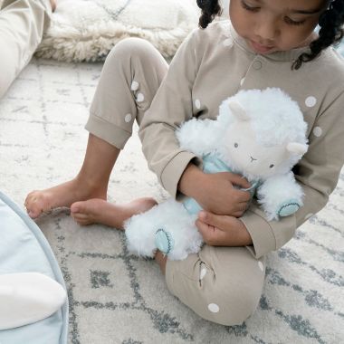 Ingenuity&reg; Sheppy's Spot Corrie Plush Activity Gym in Grey. View a larger version of this product image.