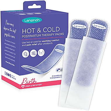 Lansinoh&reg; 2-Count Hot &amp; Cold Postpartum Therapy Packs. View a larger version of this product image.