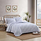 Alternate image 1 for Distressed Water Leaves Sky Full/Queen Quilt Set in Sky Blue