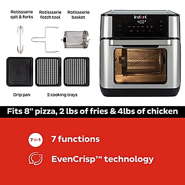 Instant&trade; Vortex&trade; Plus 10 qt. 7-In-1 Air Fryer Oven in Stainless Steel/Black. View a larger version of this product image.