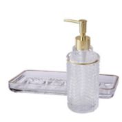 H for Happy&trade; 2-Piece Tree Faceted Christmas Dispenser with Tray Set