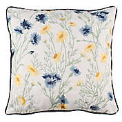 Levtex Home Linnea Floral Embroidered Square Throw Pillow in Blue/Multi