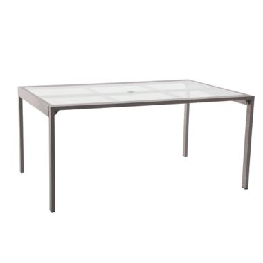 Simply Essential&trade; NeverRust&reg; Outdoor Aluminum Dining Table in Grey. View a larger version of this product image.