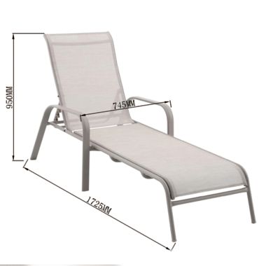 Simply Essential&trade; NeverRust&reg; Outdoor Chaise Lounge in Grey. View a larger version of this product image.