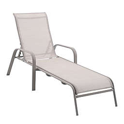 Simply Essential™ NeverRust® Outdoor Chaise Lounge in Grey