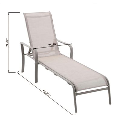Simply Essential™ NeverRust® Outdoor Chaise Lounge in Grey | Bed Bath & Beyond