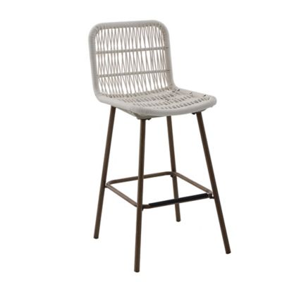 Everhome&trade; Saybrook High Dining Bar Stools in Brown/White (Set of 2)