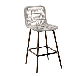 Everhome™ Saybrook High Dining Bar Stools in Brown/White (Set of 2)