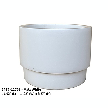 Studio 3B&trade; 10-Inch Fiber Glass Planter in Matte White. View a larger version of this product image.