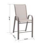 Alternate image 1 for Simply Essential&trade; NeverRust&reg; Outdoor Sling Bar Stools in Grey (Set of 2)