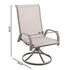 Alternate image 1 for Simply Essential&trade; NeverRust&reg; Outdoor Swivel Dining Chairs in Grey (Set of 2)