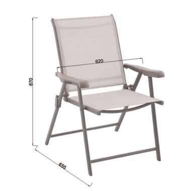 Simply Essential&trade; NeverRust&reg; Outdoor Folding Chair in Grey. View a larger version of this product image.