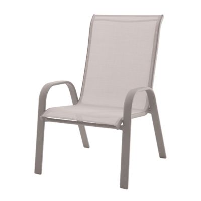 Simply Essential&trade; NeverRust&reg; Outdoor Stacking Dining Chair in Grey