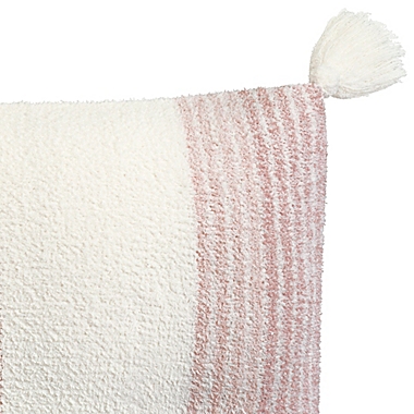 UGG&reg; Poppy Knit Oblong Throw Pillow in Desert Coral Stripe. View a larger version of this product image.