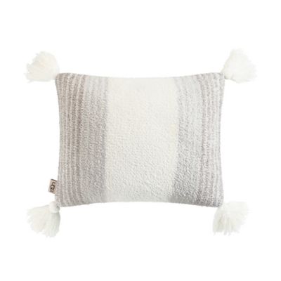 UGG&reg; Poppy Knit Oblong Throw Pillow in Grey Stripe