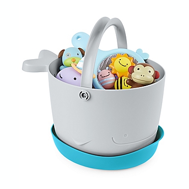 SKIP*HOP&reg; Moby&reg; Stowaway Bath Toy Bucket in Grey. View a larger version of this product image.
