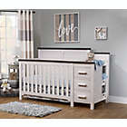 Alternate image 1 for Sorelle Farmhouse Convertible Crib and Changer in Chocolate/White