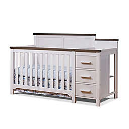Sorelle Farmhouse Convertible Crib and Changer in Chocolate/White