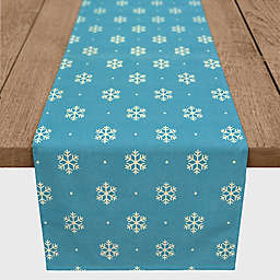 Simple Snowflake Table Runner in Blue