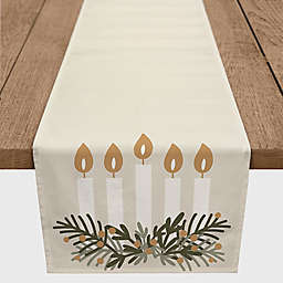Candles with Greenery Table Runner