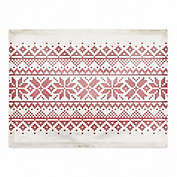 Knit Snowflakes Placemat in Red