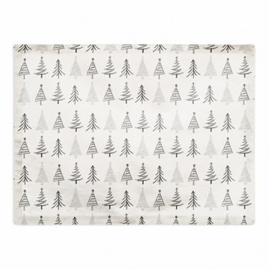 Printed Christmas Trees Placemat in White | Bed Bath & Beyond