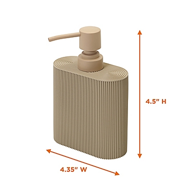 Studio 3B&trade; Fluted Soap/Lotion Dispenser in Guilded Beige. View a larger version of this product image.