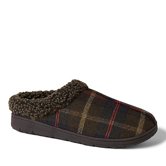 Alternate image 1 for Cozy Mountain™ Men's Plaid Clog Slippers