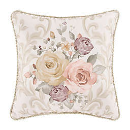 Royal Court Chardonnay Square Throw Pillow in Ivory