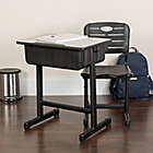Alternate image 4 for Flash Furniture Adjustable Student Desk and Chair in Black