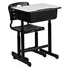 Alternate image 0 for Flash Furniture Adjustable Student Desk and Chair in Black