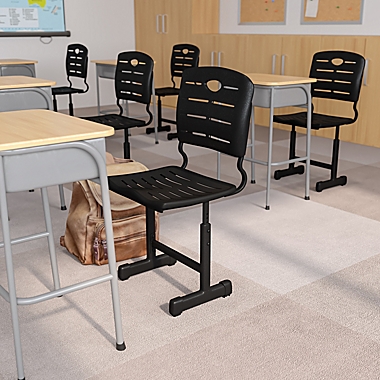Flash Furniture Adjustable Student Chair in Black. View a larger version of this product image.